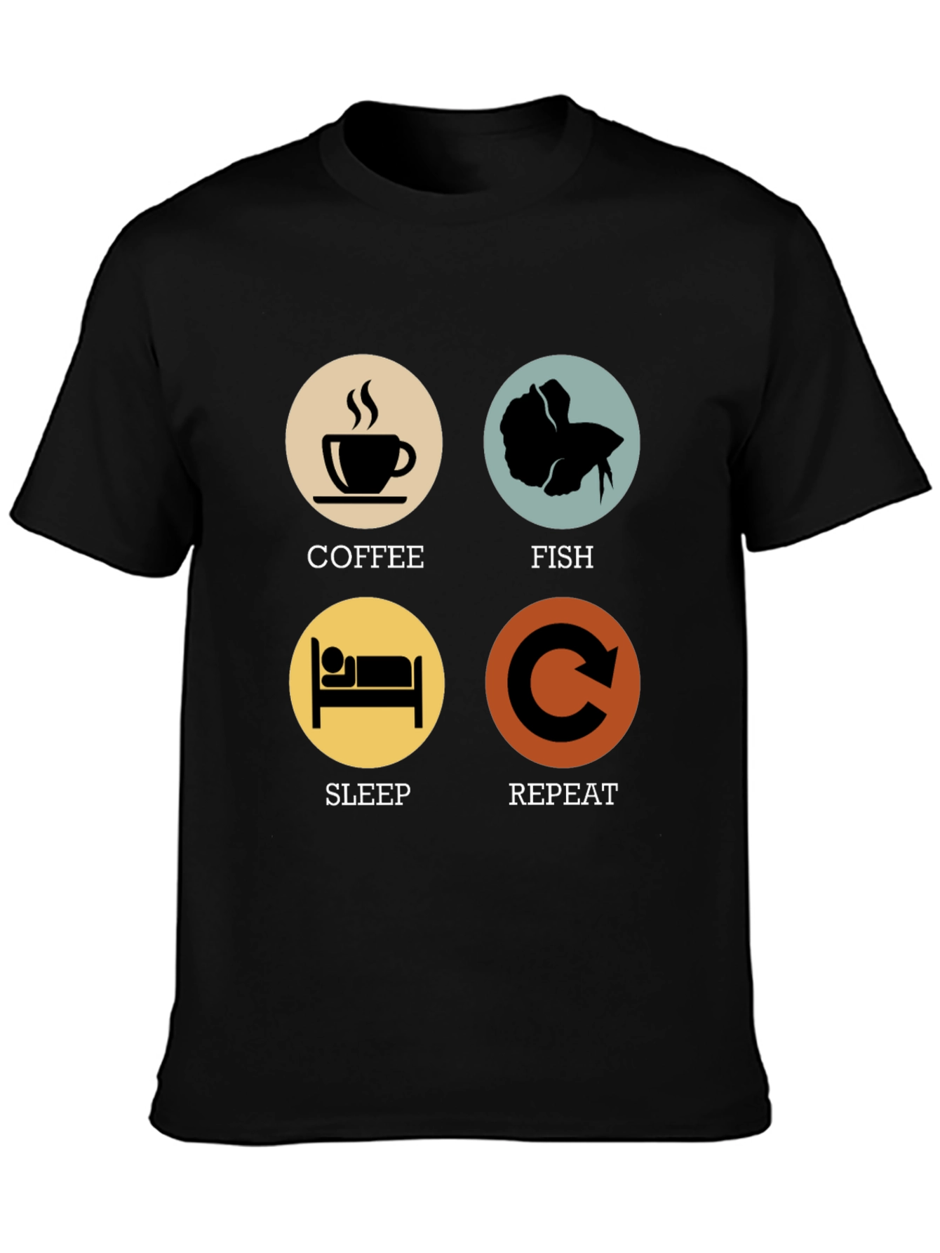 Coffee Fish Sleep Repeat T-Shirt
