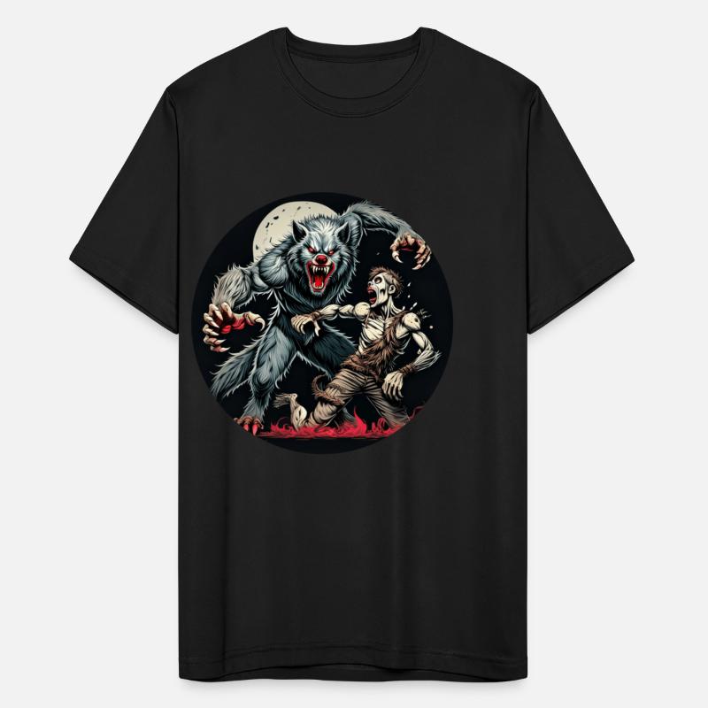 Scary Halloween Party Costume Werewolf and Zombie