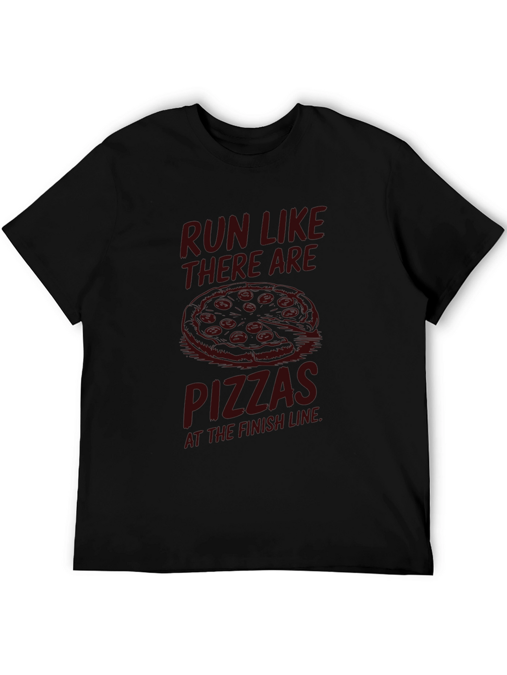 Pizza Run T-Shirt: Funny Foodie Fitness Tee