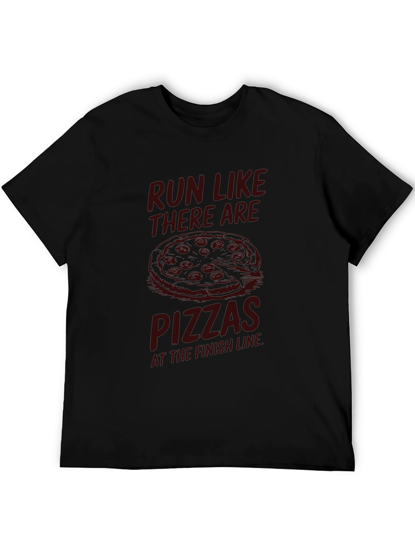 Pizza Run T-Shirt: Funny Foodie Fitness Tee