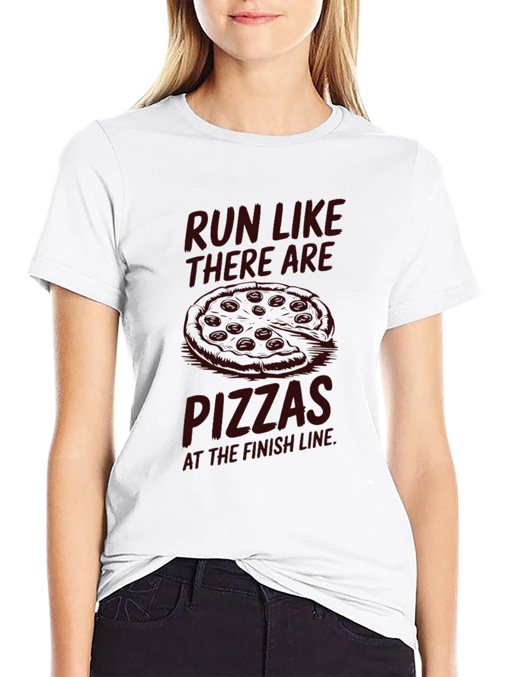 Pizza Run T-Shirt: Funny Foodie Fitness Tee