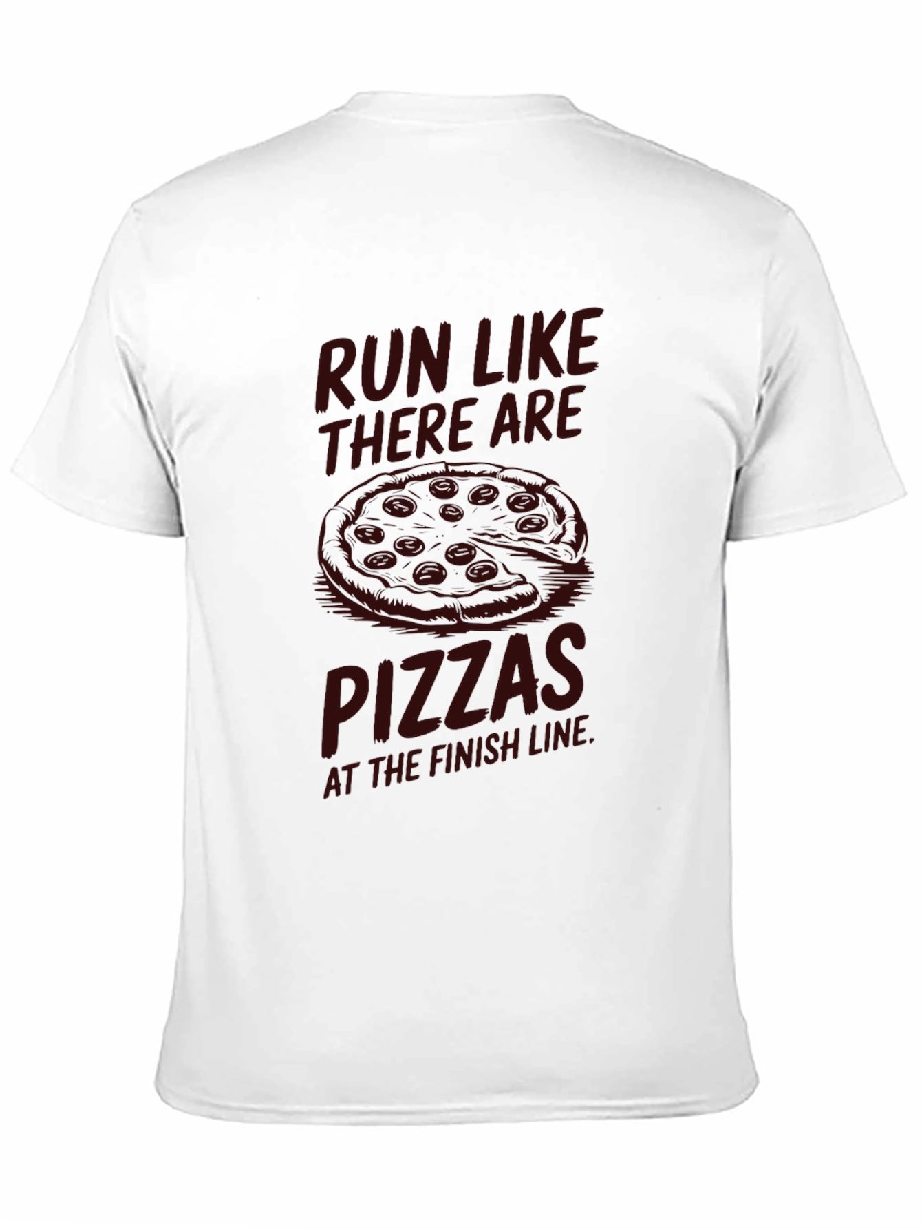 Pizza Run T-Shirt: Funny Foodie Fitness Tee