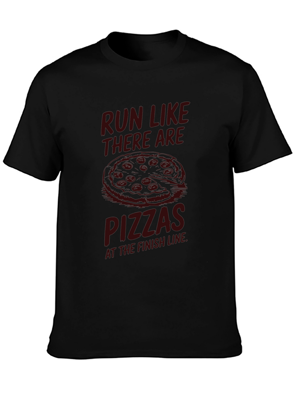 Pizza Run T-Shirt: Funny Foodie Fitness Tee