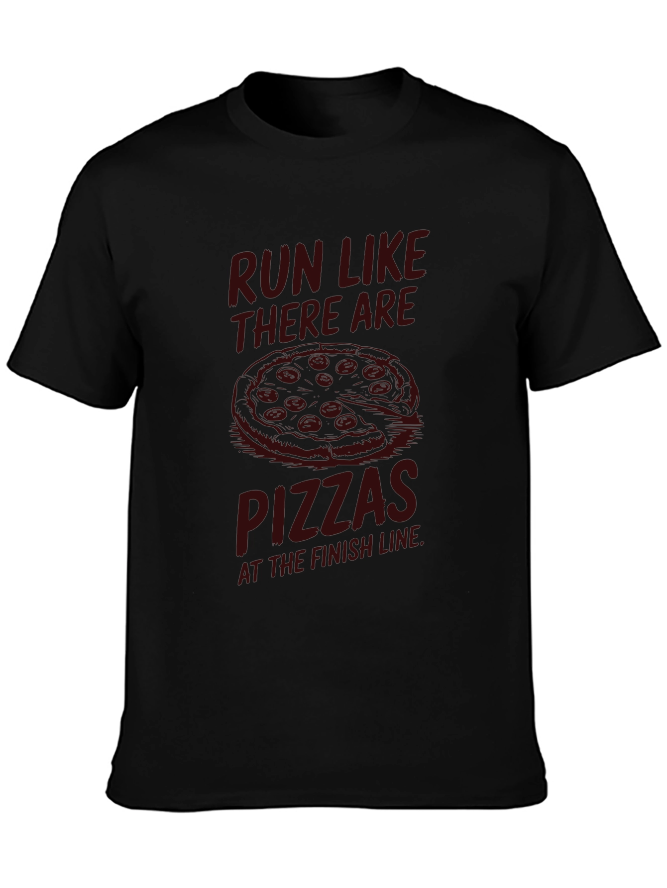 Pizza Run T-Shirt: Funny Foodie Fitness Tee