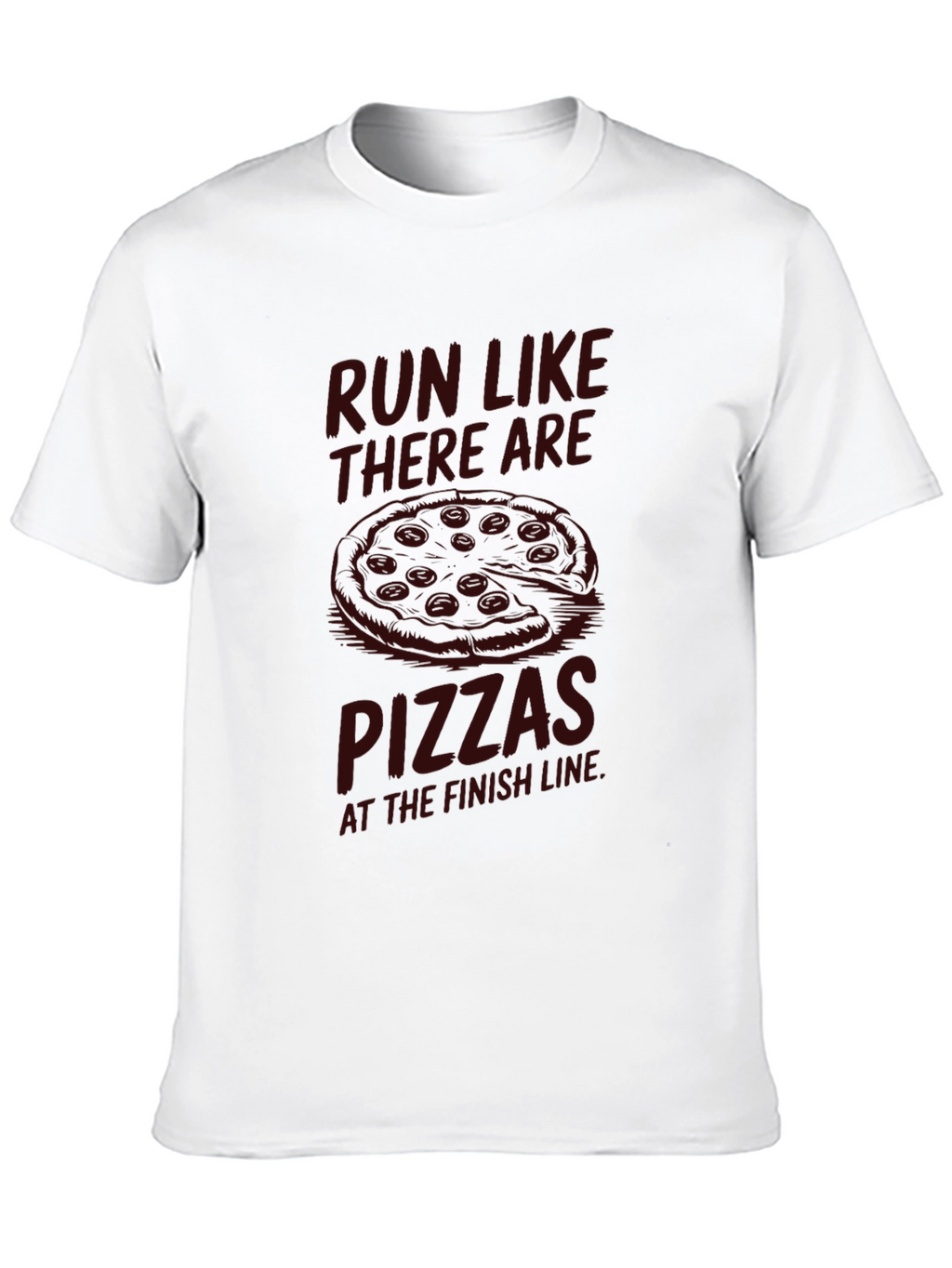 Pizza Run T-Shirt: Funny Foodie Fitness Tee