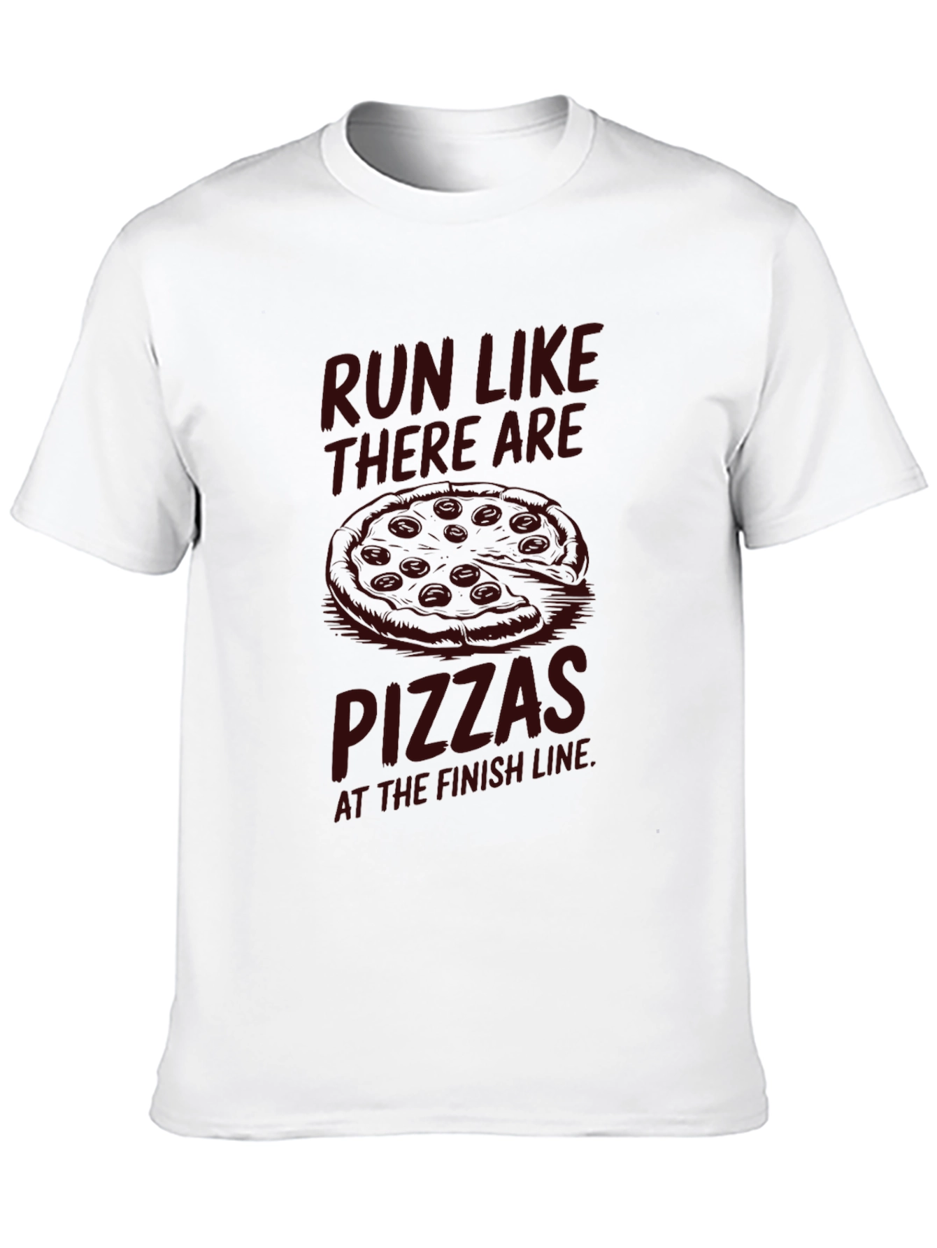 Pizza Run T-Shirt: Funny Foodie Fitness Tee