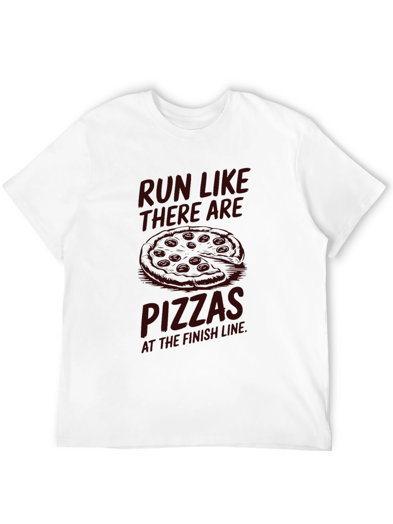 Pizza Run T-Shirt: Funny Foodie Fitness Tee