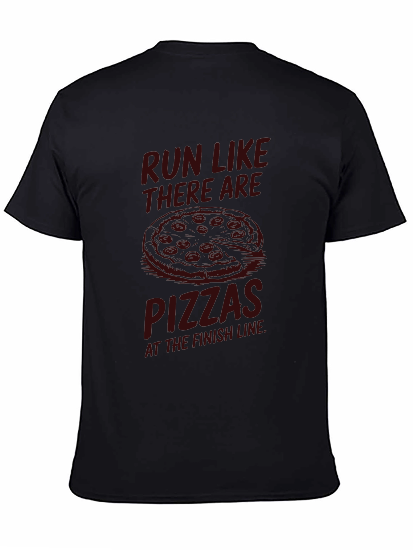 Pizza Run T-Shirt: Funny Foodie Fitness Tee