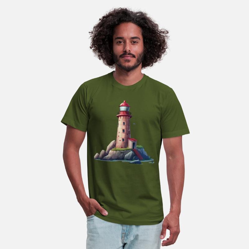 Serene Lighthouse Coastal Scene