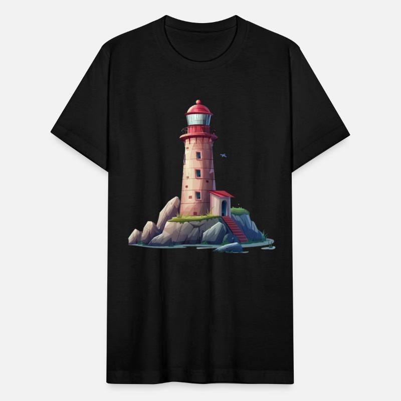 Serene Lighthouse Coastal Scene