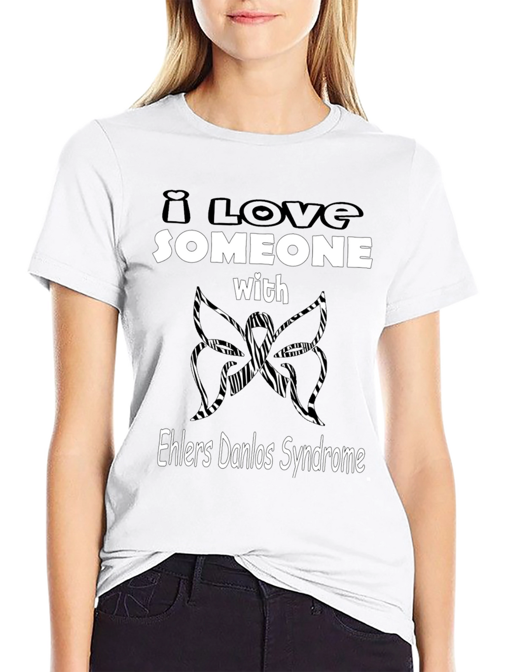 Ehlers Danlos Syndrome Awareness T-Shirt - Butterfly Design