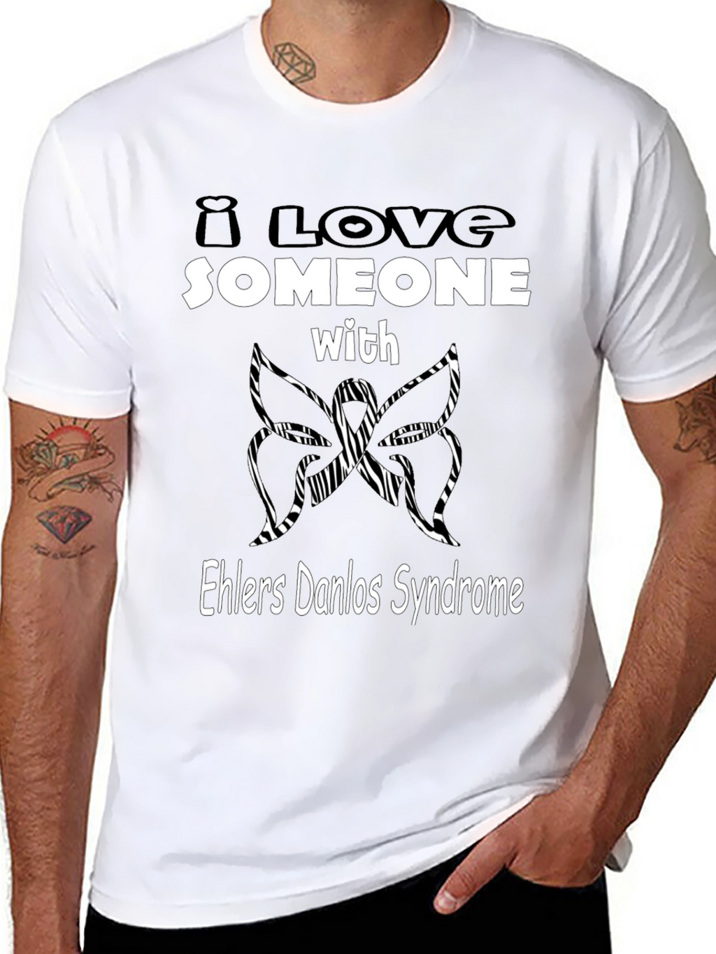 Ehlers Danlos Syndrome Awareness T-Shirt - Butterfly Design
