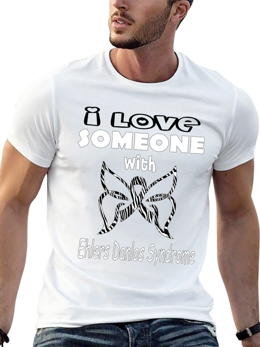 Ehlers Danlos Syndrome Awareness T-Shirt - Butterfly Design