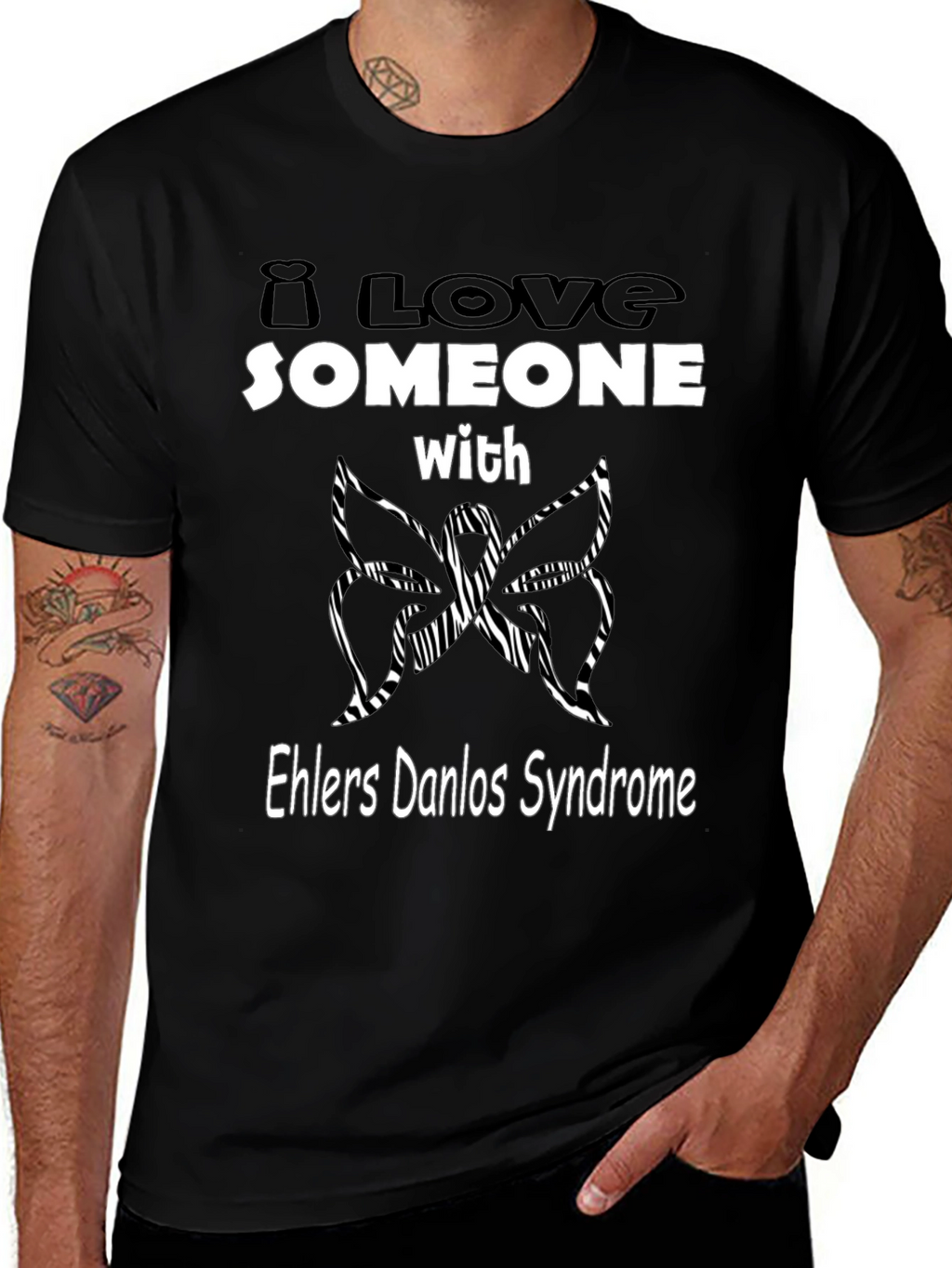 Ehlers Danlos Syndrome Awareness T-Shirt - Butterfly Design