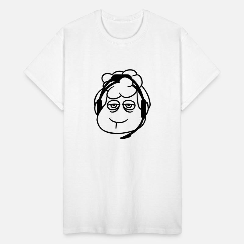 Sheep Gamer Headset Call Center Nerd Sad Game Cool