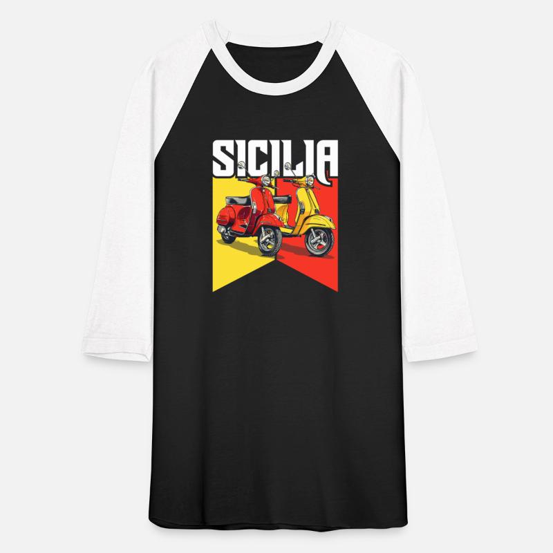 Sicilia Flag T-Shirt - Sicilian Scooters Sicily