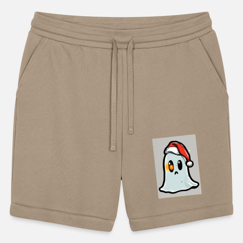 simple ghost with Christmas hat no mouth doodle pn