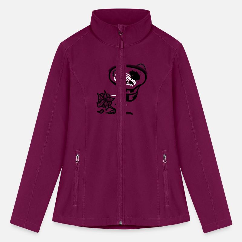 Skeleton skull smile with flower