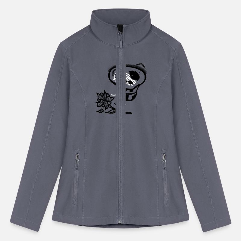 Skeleton skull smile with flower