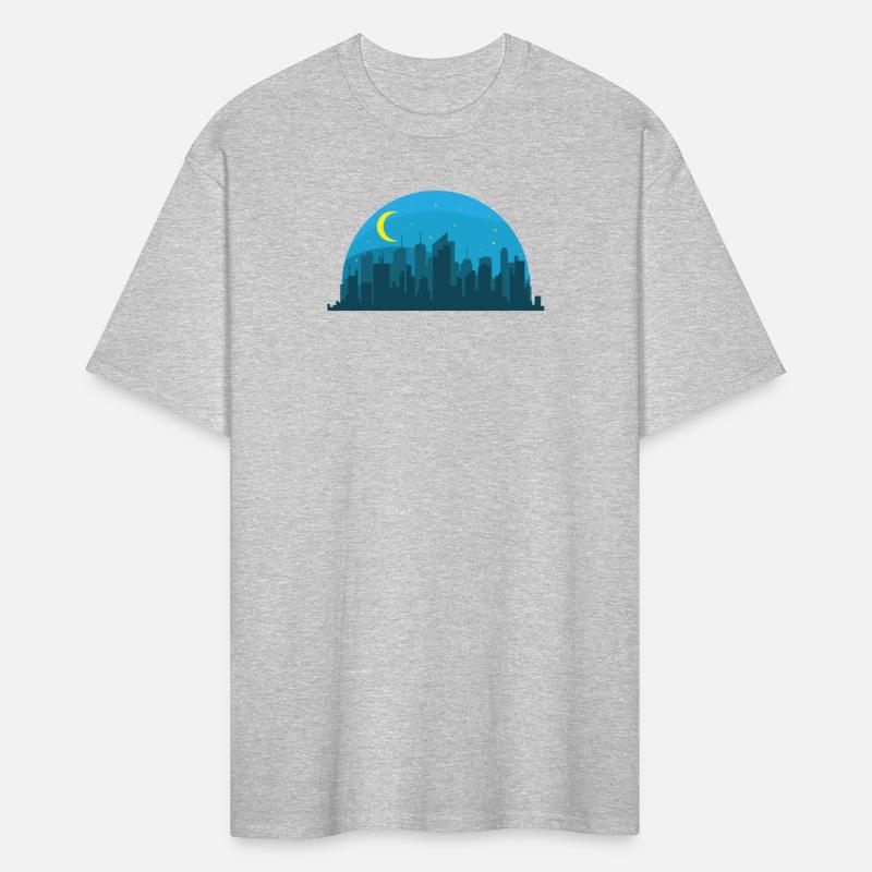 Skyline at Night Building City Silhouette