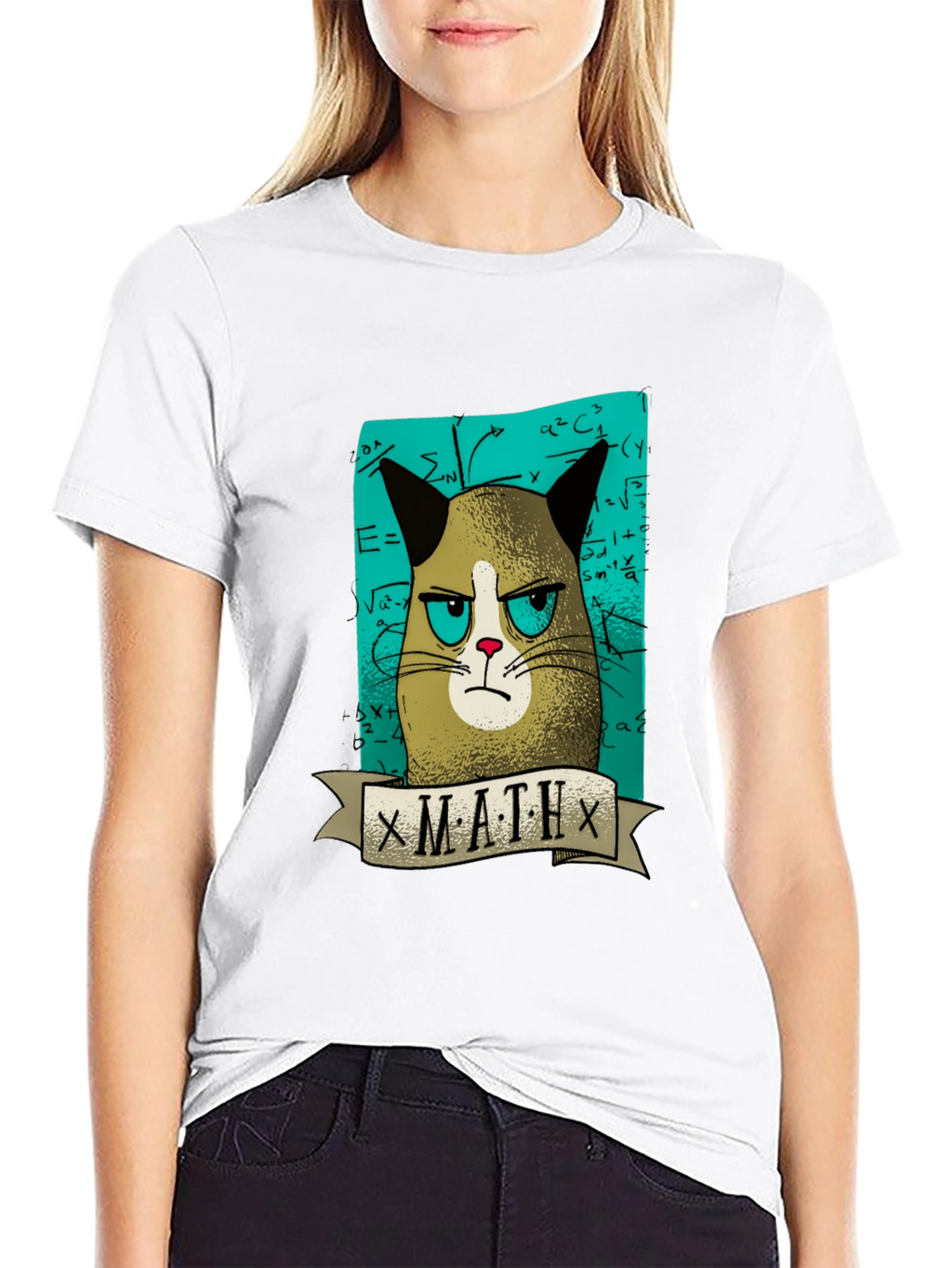 Grumpy Cat Math T-Shirt - Funny Graphic Tee