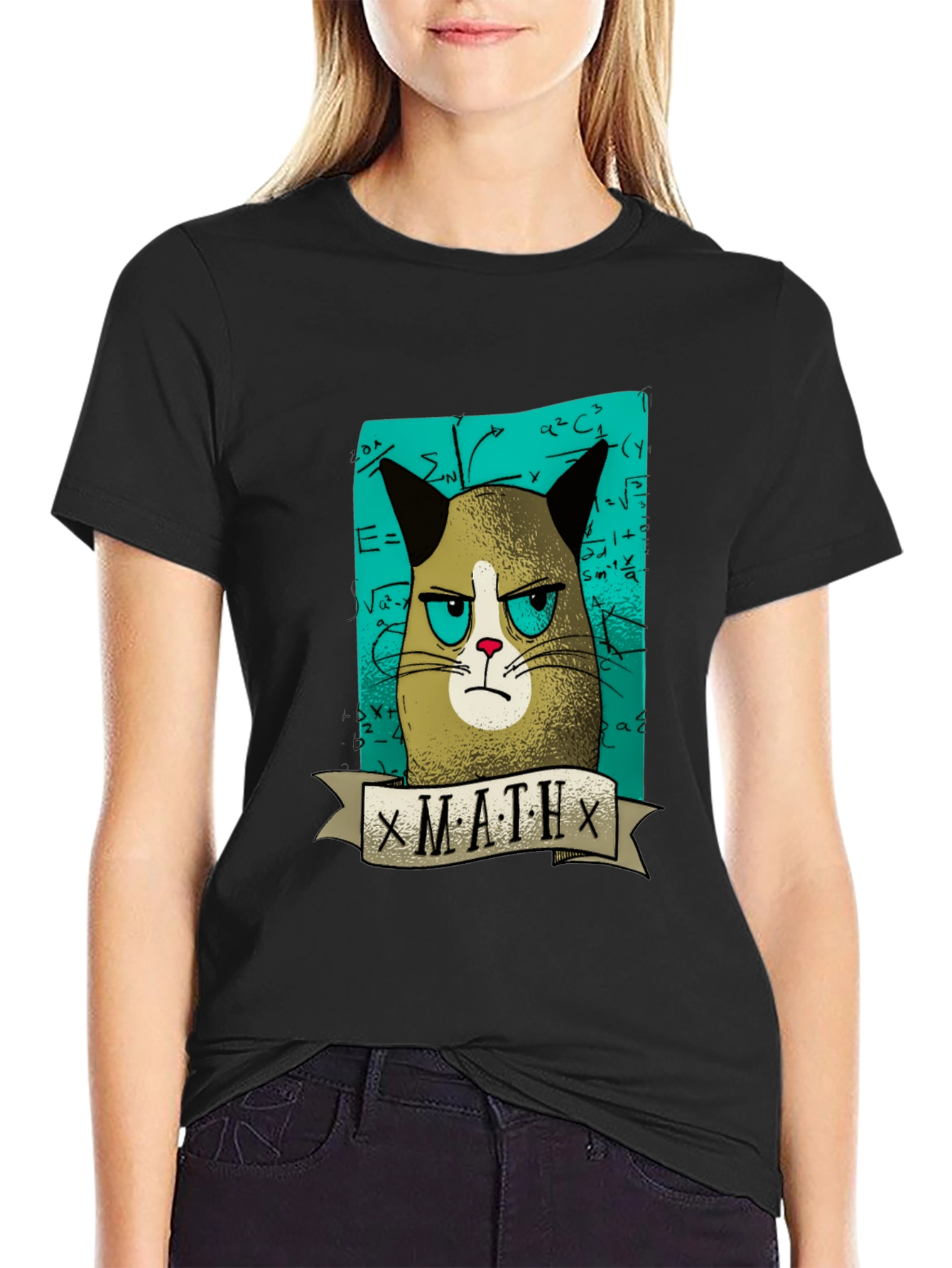 Grumpy Cat Math T-Shirt - Funny Graphic Tee
