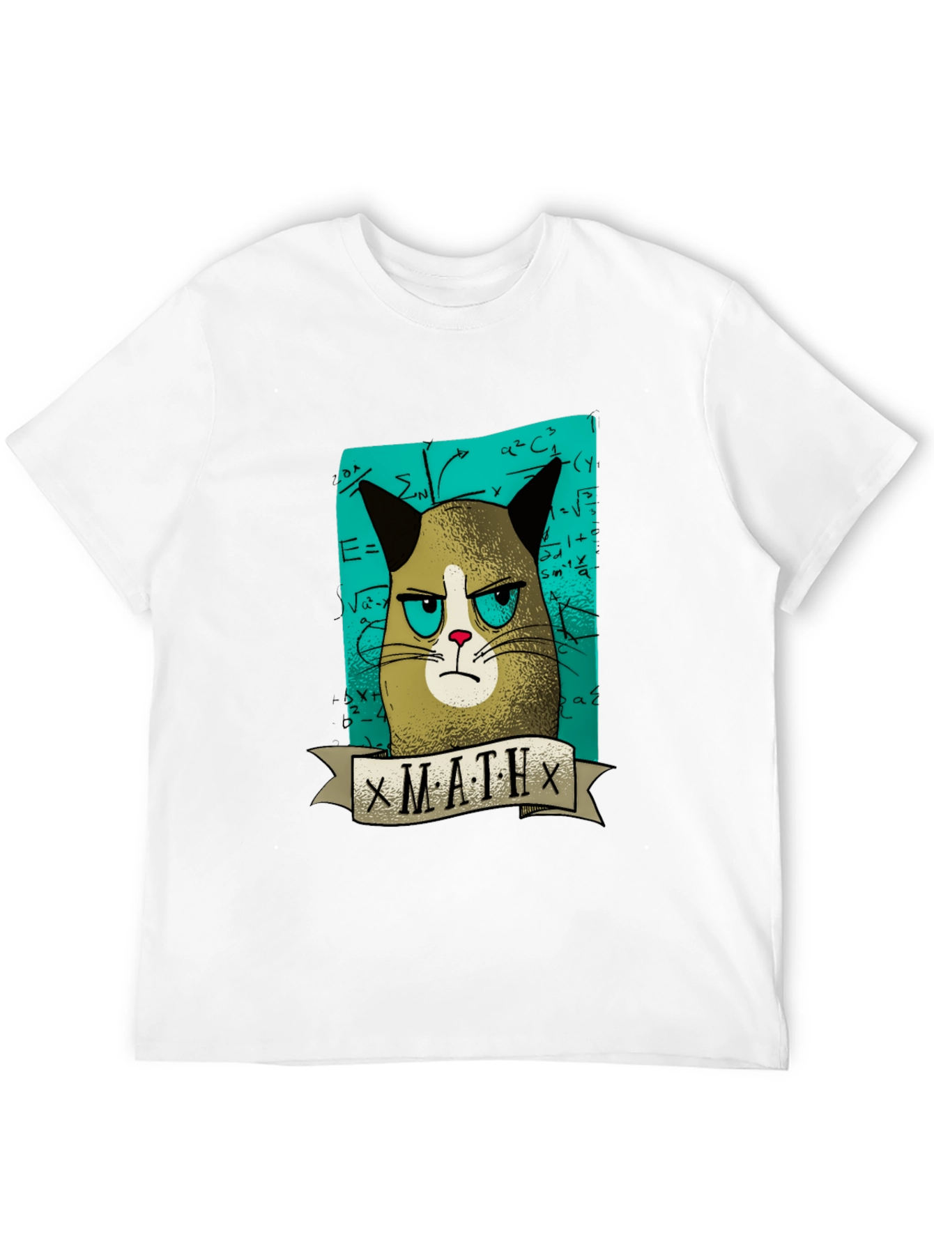 Grumpy Cat Math T-Shirt - Funny Graphic Tee