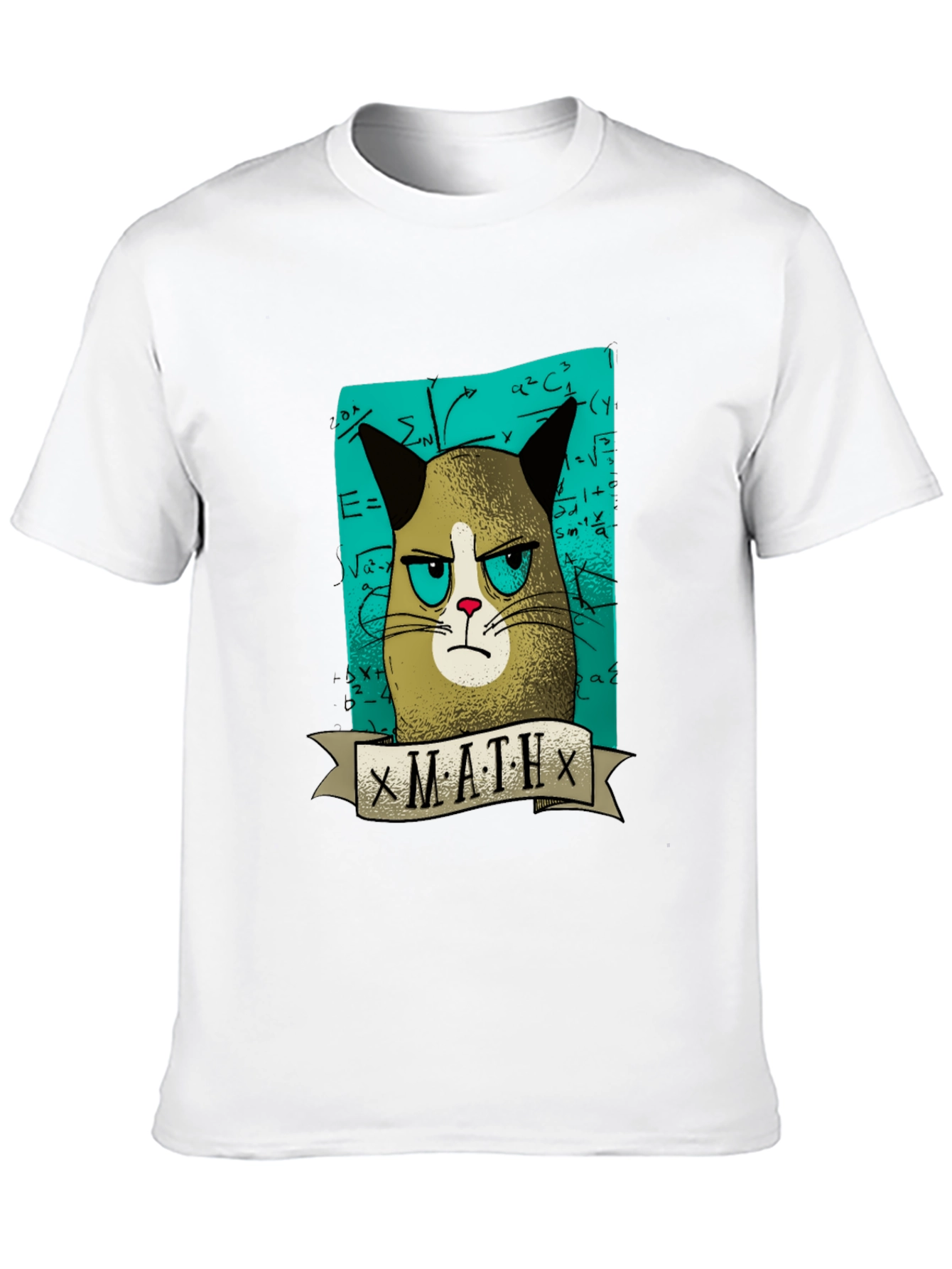 Grumpy Cat Math T-Shirt - Funny Graphic Tee