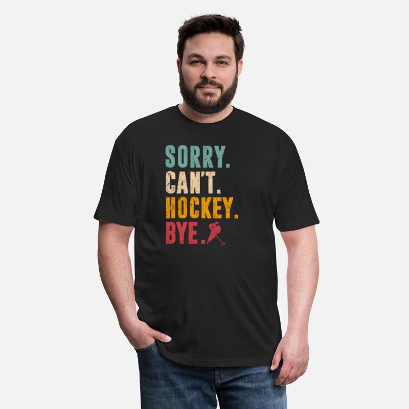 Sorry Can't Hockey Bye Vintage Retro Hockey Player