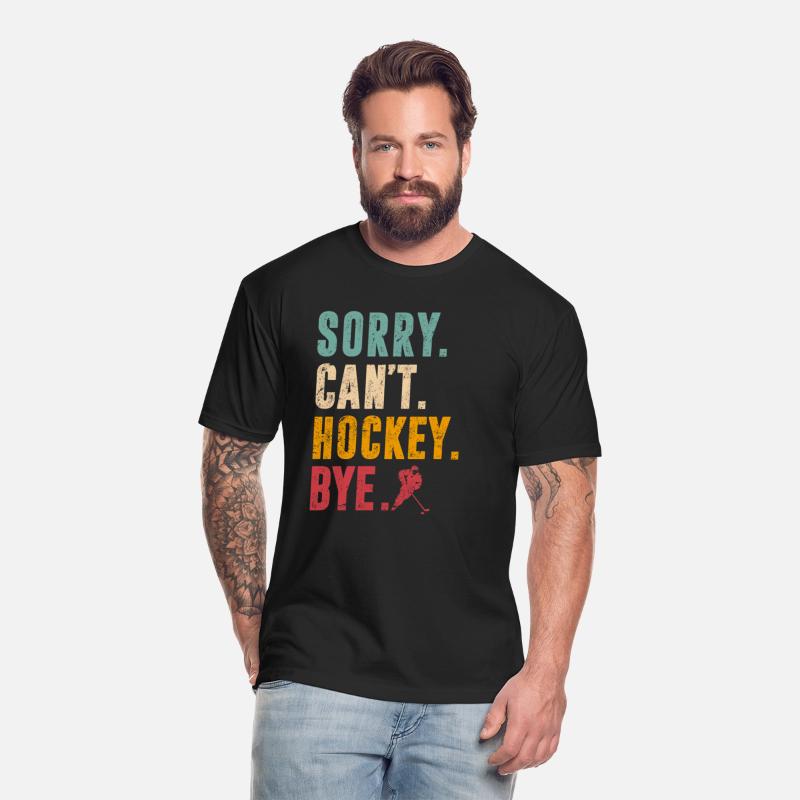 Sorry Can't Hockey Bye Vintage Retro Hockey Player