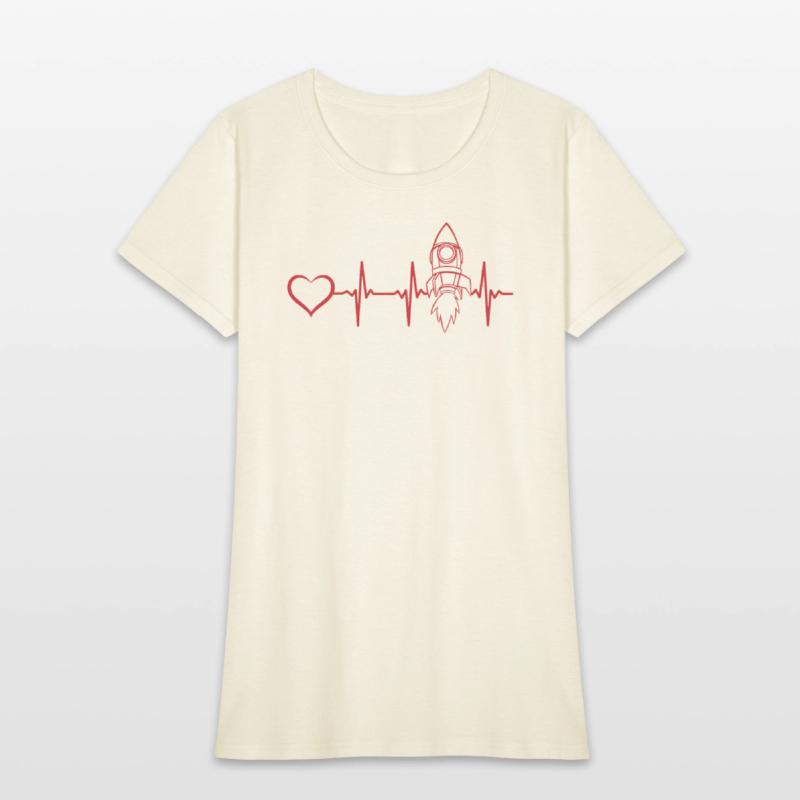 Space Rocket Heartbeat Heart Space Ship Heartbeat