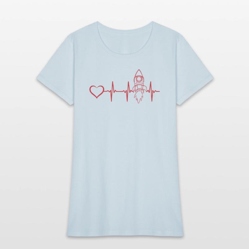 Space Rocket Heartbeat Heart Space Ship Heartbeat