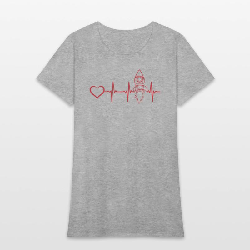 Space Rocket Heartbeat Heart Space Ship Heartbeat