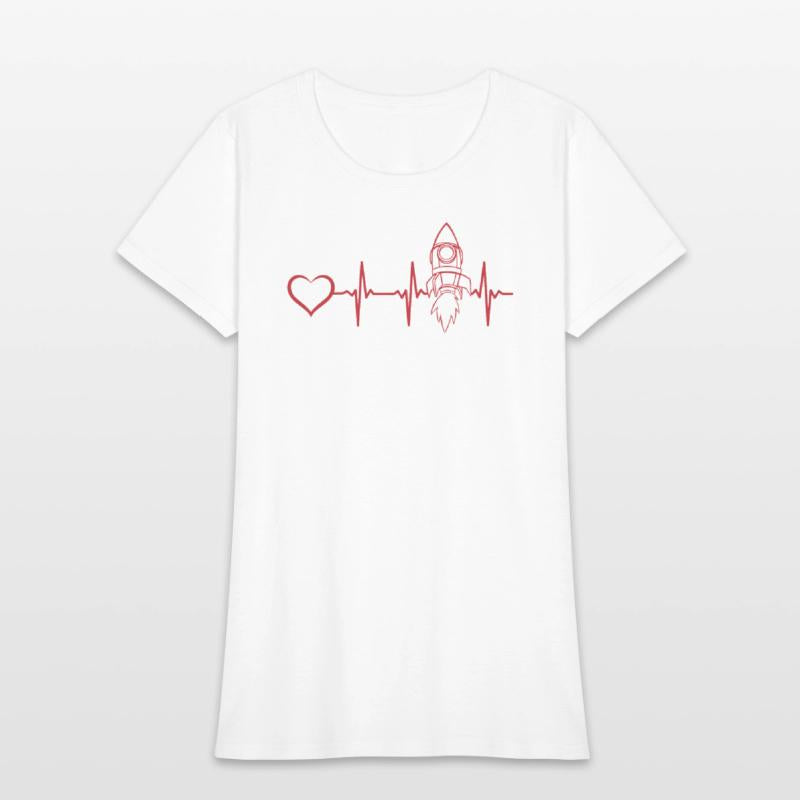 Space Rocket Heartbeat Heart Space Ship Heartbeat