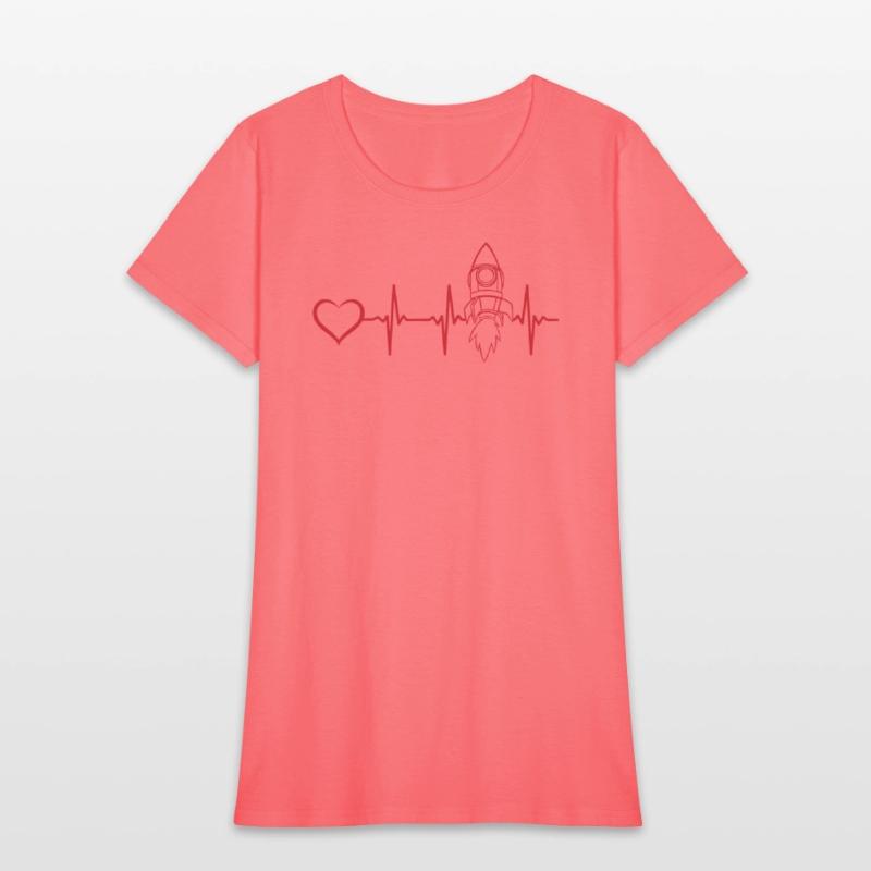 Space Rocket Heartbeat Heart Space Ship Heartbeat