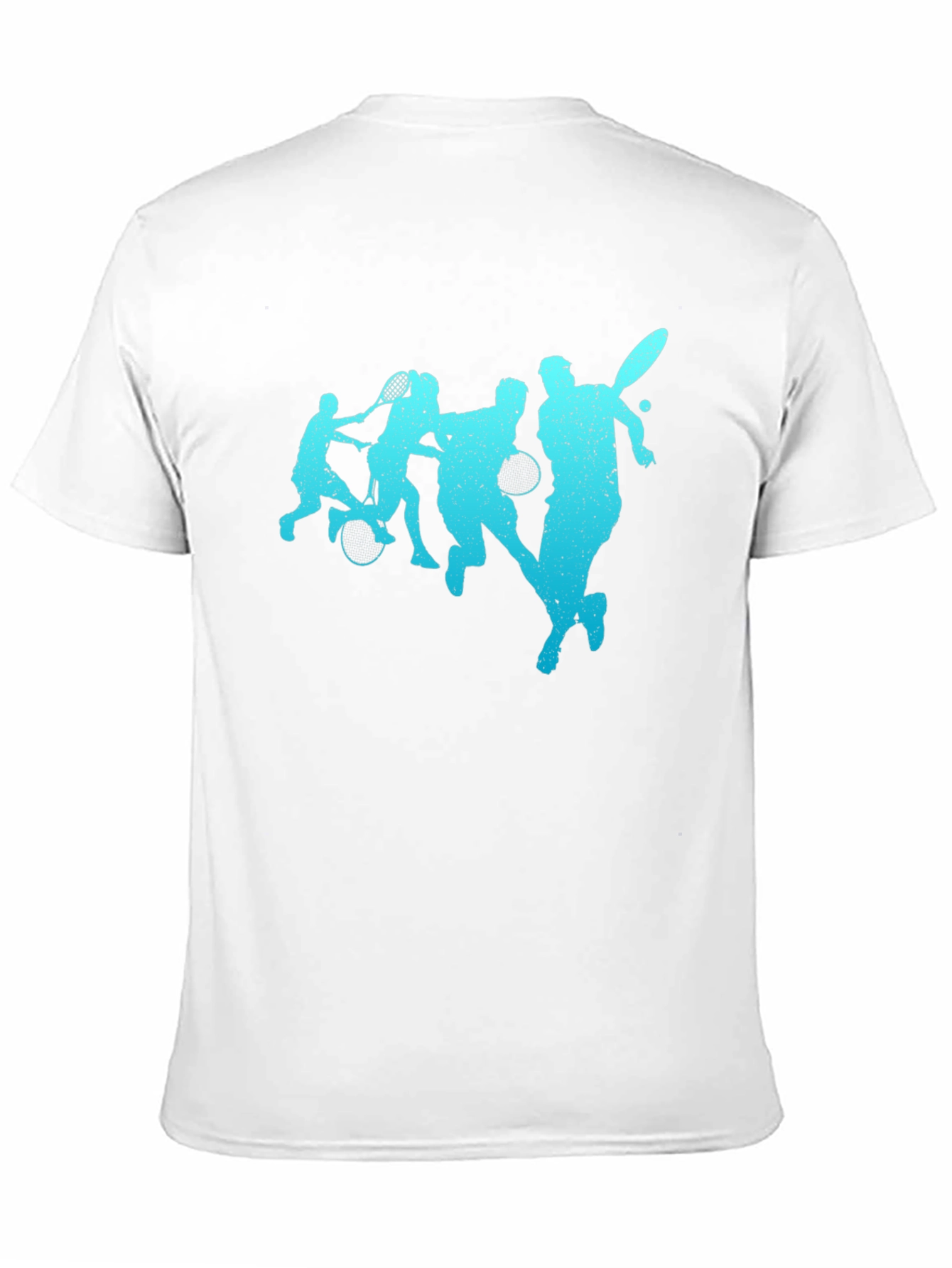 Mens Black Tennis Player Graphic T-Shirt