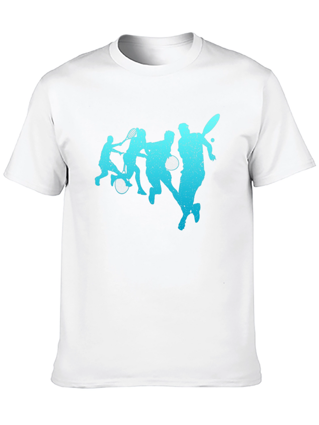 Mens Black Tennis Player Graphic T-Shirt