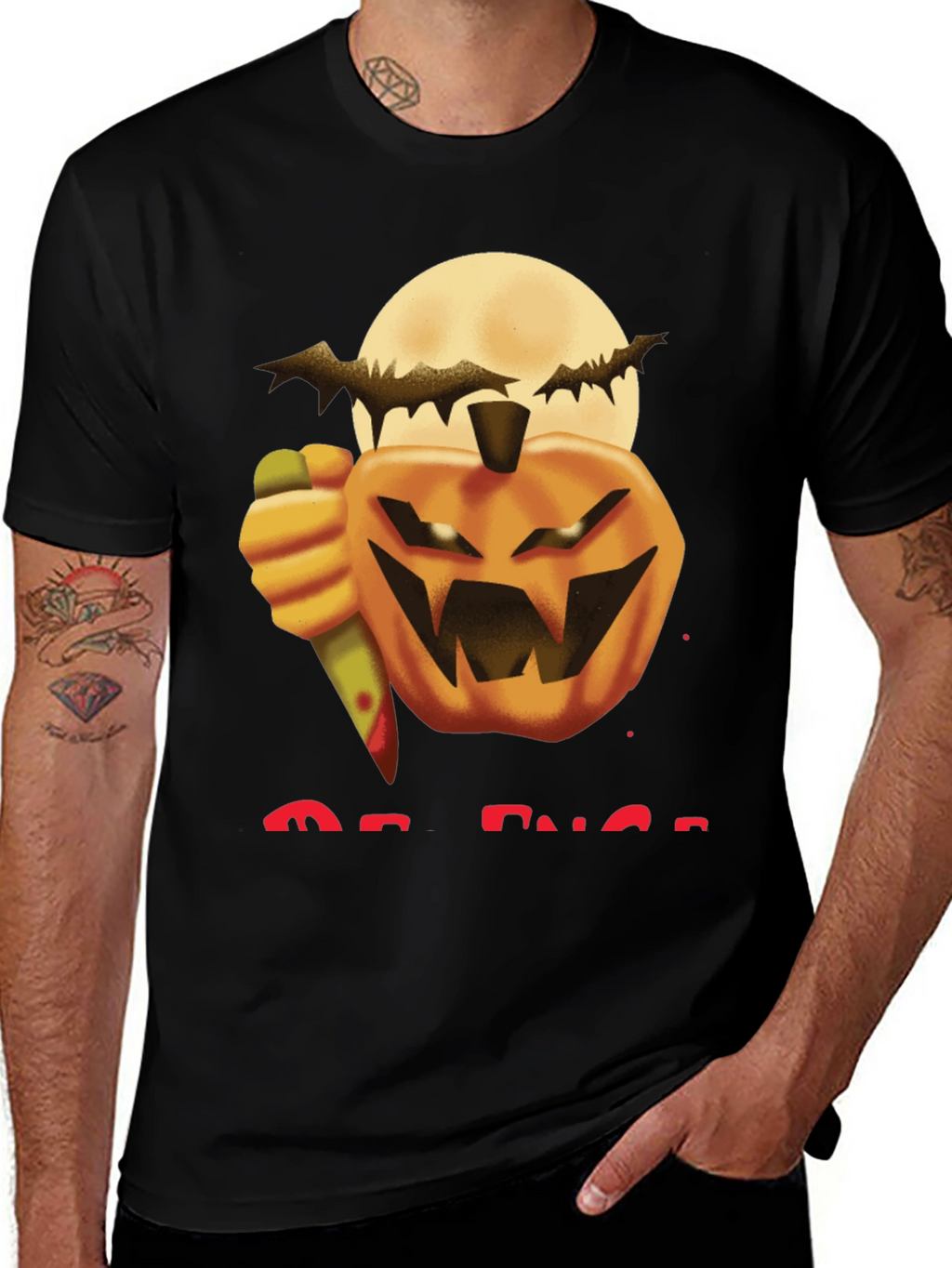 Halloween Pumpkin Knife T-Shirt