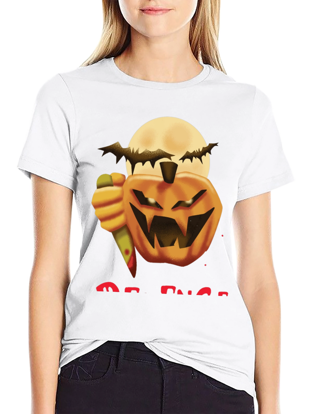 Halloween Pumpkin Knife T-Shirt