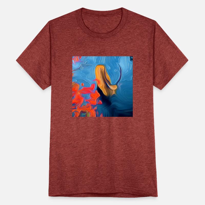 stag in the river digital art abstract painting