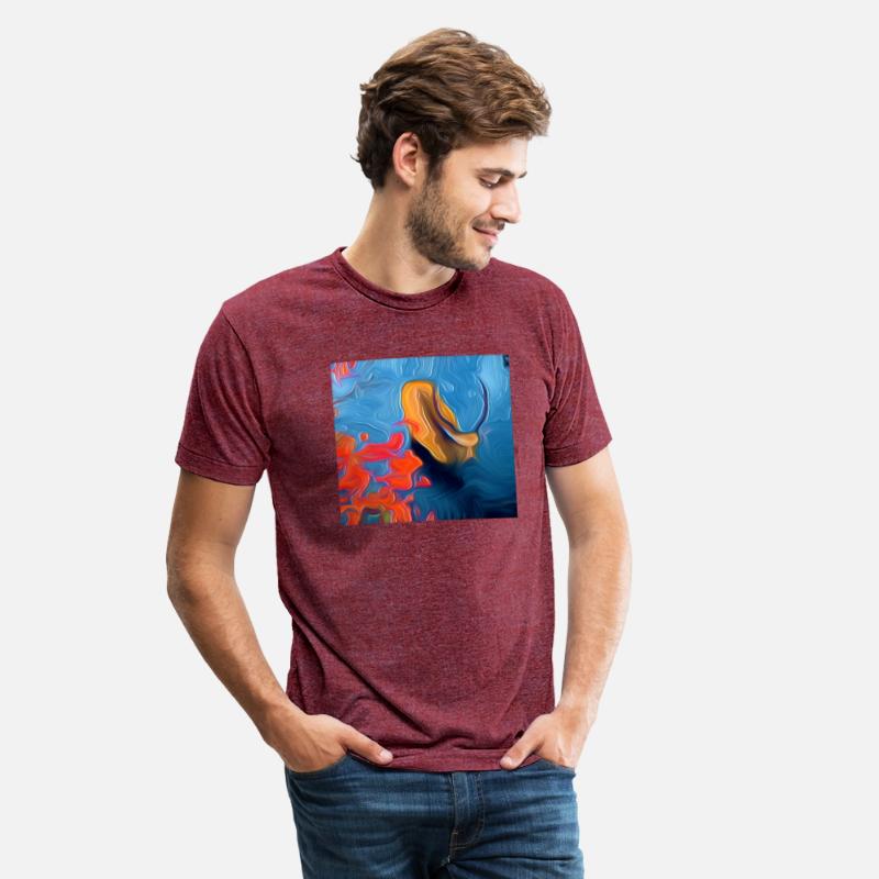 stag in the river digital art abstract painting