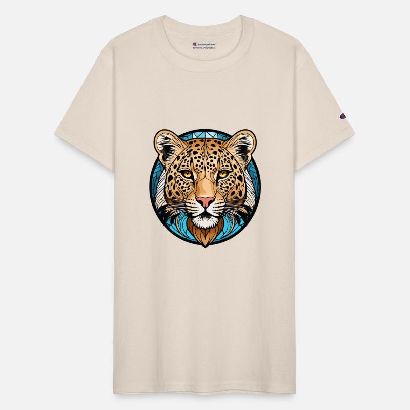 Stained Glass Leopard - Intricate Feline Artwork