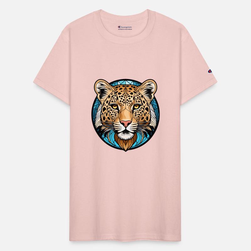 Stained Glass Leopard - Intricate Feline Artwork