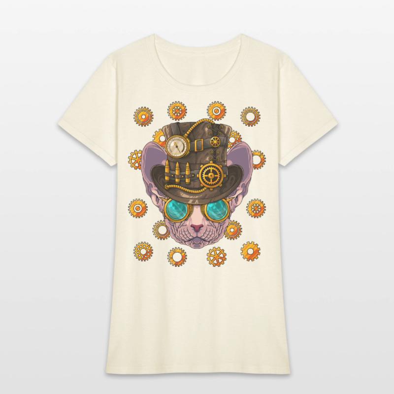 Steampunk Sphynx Cat Medieval Victorian Steam Powe