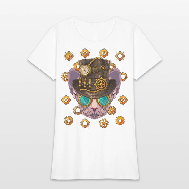 Steampunk Sphynx Cat Medieval Victorian Steam Powe