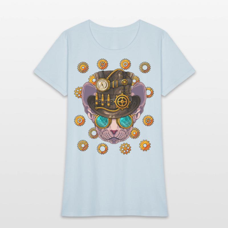 Steampunk Sphynx Cat Medieval Victorian Steam Powe