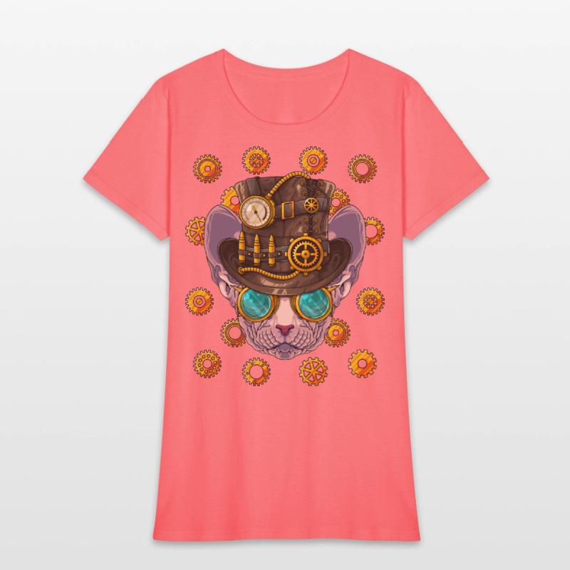 Steampunk Sphynx Cat Medieval Victorian Steam Powe