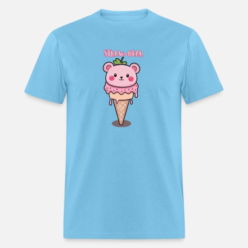Straw-Bear Ice Cream Character Shirt