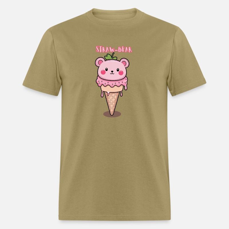 Straw-Bear Ice Cream Character Shirt