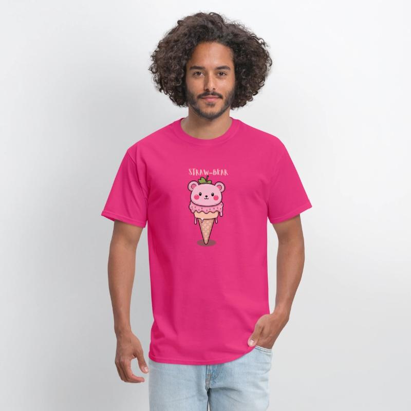 Straw-Bear Ice Cream Character Shirt